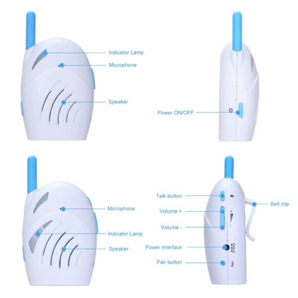 Babyphone bébé audio sans fil 2.4Ghz